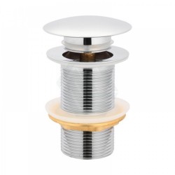 32/40mm Bathroom Chrome Mushroom Solid Brass Basin Pop Up Waste NO Overflow 32/40mm Bathroom Chrome Mushroom Solid Brass Basin Pop Up Waste NO Overflow